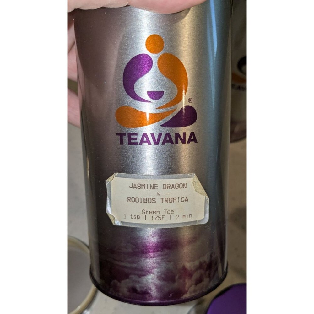 Teavana Loose-Leaf Tea Canisters 16 Oz Perfect tea Maker Airtight Storage 4 teas - Picture 14 of 16